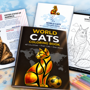 World Cats Coloring Book