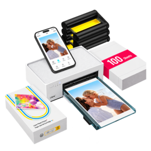 Liene M100 4×6 Photo Printer – Wi-Fi Photo Printer with 100 Sheets & 3 Cartridges